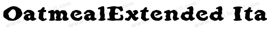 OatmealExtended Italic字体转换